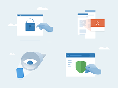Privacy Illustrations icons illustrations ui