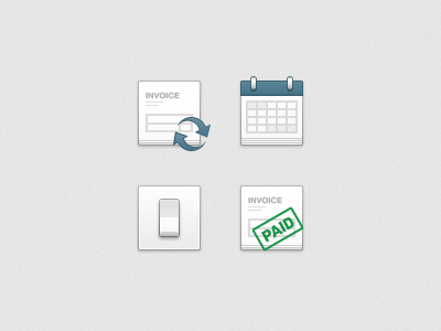 Icons Wip app calendar switch icons invoice paid ui user interface web white