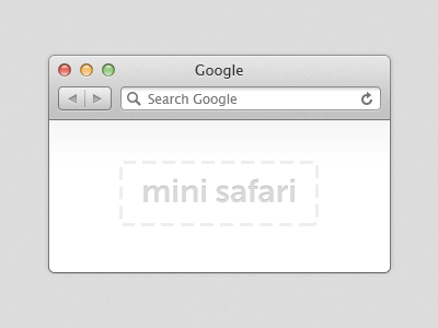 Mini Safari apple browser freebies google mini osx psd safari ui