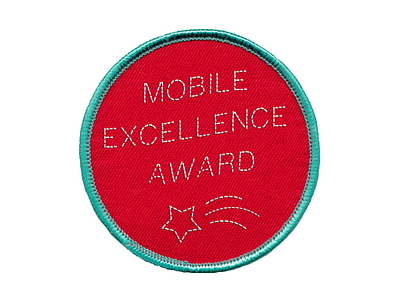 Mobile Excellence Badge badge design editorial illustration lettering