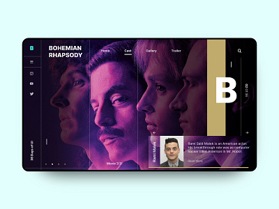 36 Days of UI- B for Bohemian Rhapsody 36daysofui application concept dailyui design homepage interface landing page ui ux