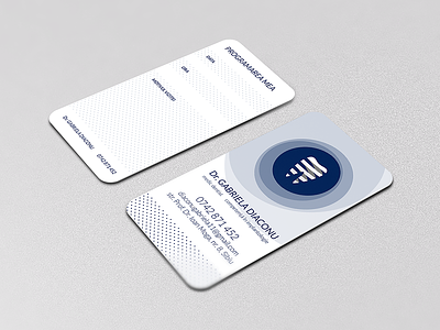 Business card blue business card dentist dentistry teeth tooth