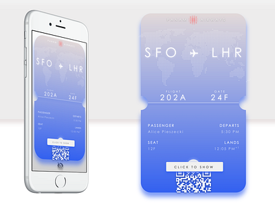 Boarding Pass - New Panam Concept adobe adobe xd airline app boarding pass concept daily ui design ios ui ux