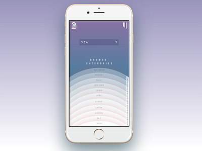Music Genre Browse/Search app daily ui genre ios mockup music music search ui ux
