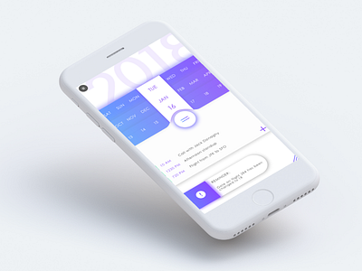 Calendar/Task App app calendar concept daily ui ios mockup purple sketch ui ux