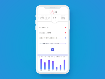 Task Manager app daily ui ios iphone x list manager mokcup task todo ui ux
