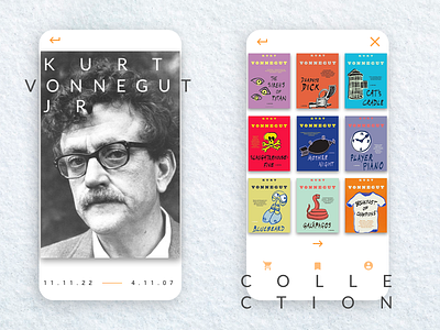 Info Card - Kurt Vonnegut app daily ui 45 design flat info card ui ux