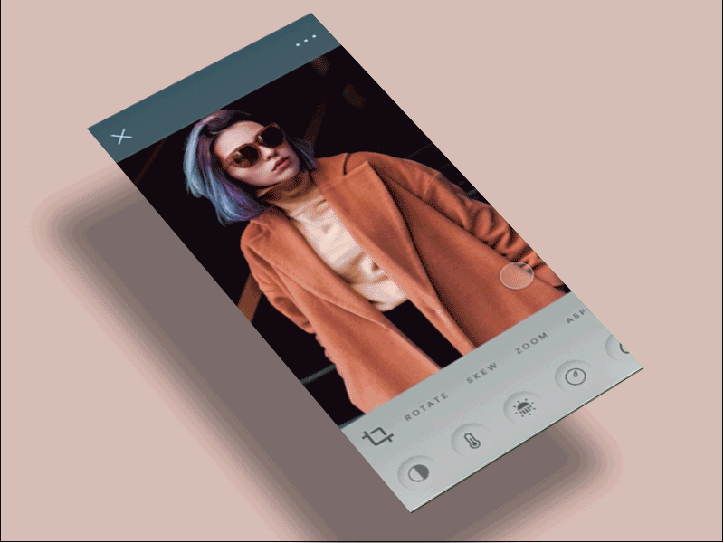 Photo Editor animation app editor flat image interaction ios photo principle