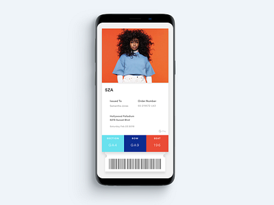 Love Galore android concert daily ui inspiration invision invision studio mockup music pass samsung ticket ticket app ticket booking ticket design