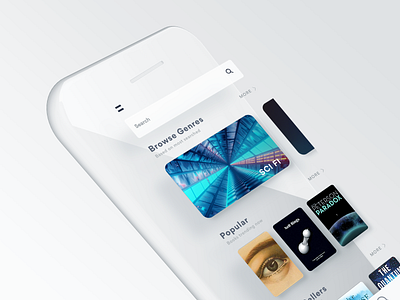 your shelf app audiobook book daily ui design flat invision invision studio ios isometric mockup perspective prototype ui ux