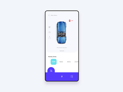 Electro Animated battery car car app daily ui electric green invision invision studio mockup parking