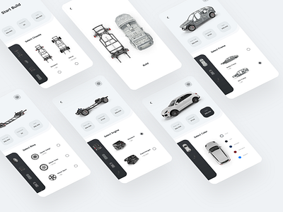 Macan 3d 3d art app car car builder customize daily ui design flat illustration invision invision studio mockup