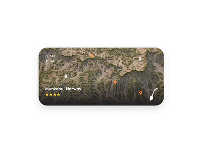 Trek II 3d app hiking illustration interaction invision invision studio map ui mobile motion nature outdoors terrain weather
