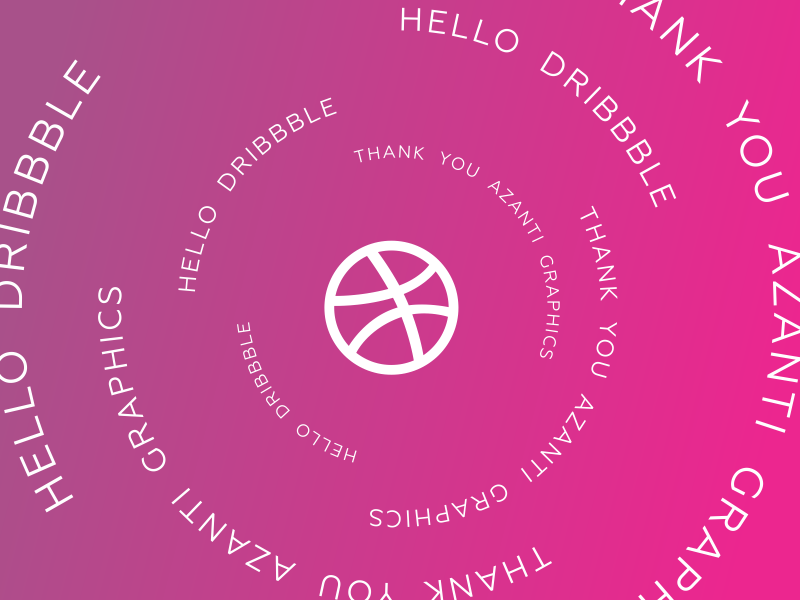 Hello Dribbble - Thank you Azanti Graphics by Ivancco Design on Dribbble