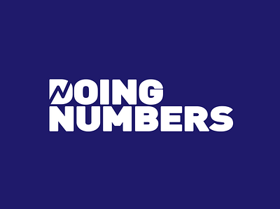 Doing Numbers Logotype branding design icon logo typogaphy vector