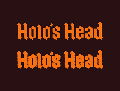 Holo s Head Logotype blackletter branding custom type gothic illustration logo logotype typography