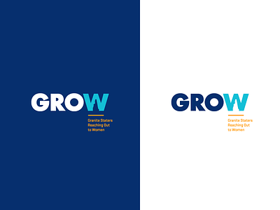 GROW Logo blue branding futura identity logo orange