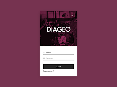 Diageo brilliant noise diageo log in login mobile password username website