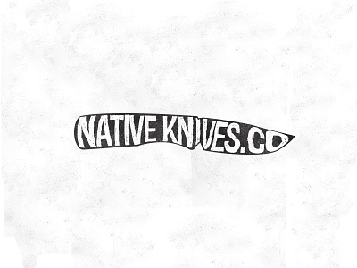 Logo design Native Knives. Co brand identity branding design icon identity illustration knife knife logo knives logo typography vector