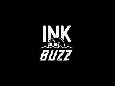 Ink & Buzz | Tattoo shop logo bold brand identity branding design icon identity illustration logo typography vector