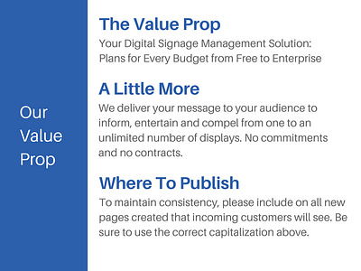 Rise Vision Brand Guide: Our Value Prop