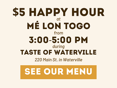 Mé Lon Togo Taste of Waterville Icon