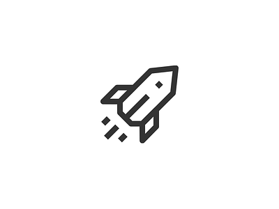 Pocket Rocket diagonal icon line rocket