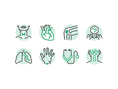 Specialties healthcare icons illustration specialties