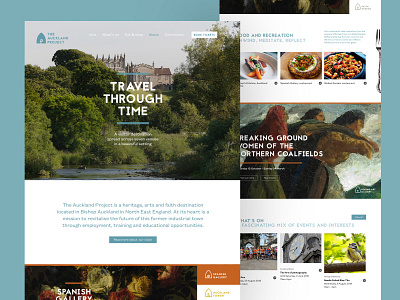 The Auckland Project blue clean desktop historic homepage responsive ui ux web website