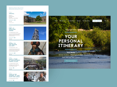 The Auckland Project - Itinerary Planner blue clean desktop itinerary personal responsive ui ux visitor web website