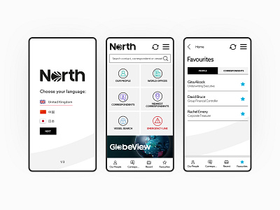 North App app clean corporate design ui ux