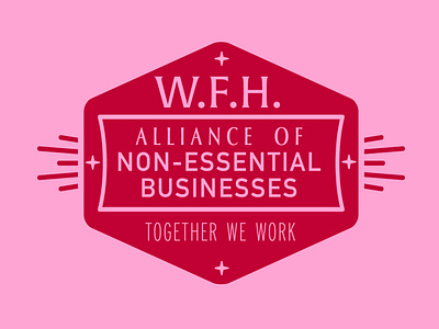 The Alliance of Non-Essential Businesses branding campaign icon logo
