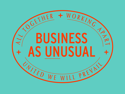 Business as Unusual branding campaign copywriting logo typography