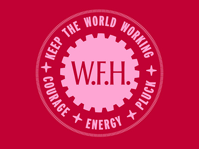 W.F.H Courage • Energy • Pluck Badge branding campaign icon logo typography
