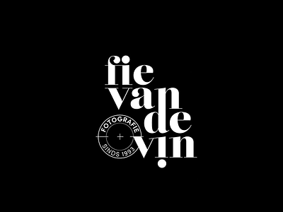 Branding - photographer Fie Vandevin blackwhite branding graphic design logo print typography type