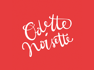 Odette Noisette - logo blackwhite branding calligraphy granola graphic design handdrawn handlettering logo print typography type