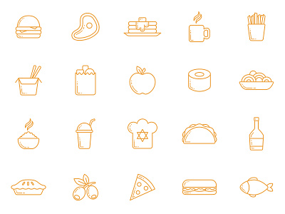 Food Icons app design icon illustration ui vector