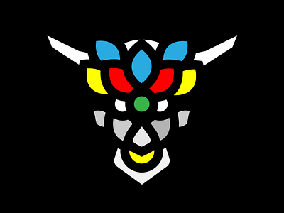 BULLTRON bull colors icon logo voltron