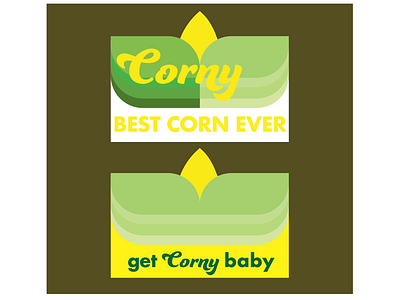 Corny branding corn food fresh logo vegan