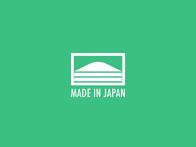 Made in Japan/ Jade color branding clean jade japan logo made