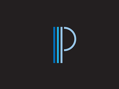 Logo/ Project blue branding logo p project simple