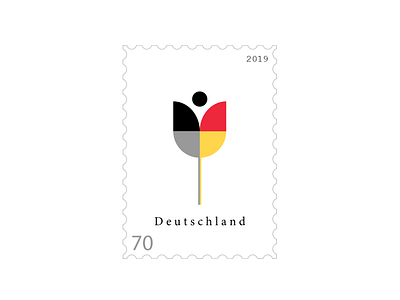 Stamp 🇩🇪 concept design flower germany land minimalist post proposal stamp