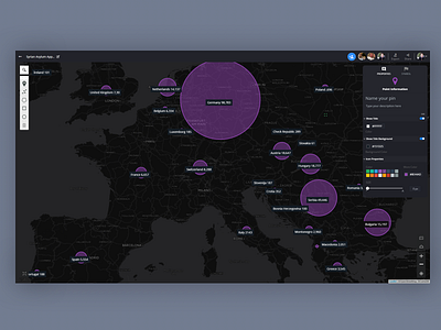 Notemap data editor gis interaction map note properties ui user interface ux web webapp