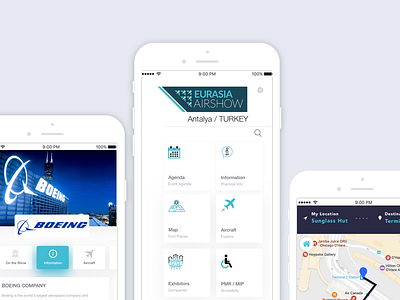 Event app app aviation event experience indoor interaction ios mobile nav ui ux