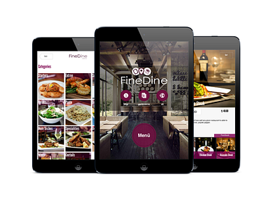 Finedine Tablet menu app dashboard experience interaction ios ipad menu mobile nav restaurants ui ux