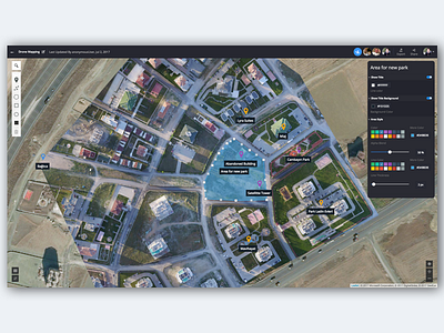 Drone Mapping on Notemap collobration data drone experience gis interaction mapping maps notes toolbar ui ux