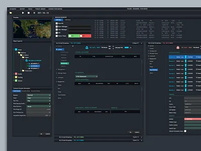 Tactical Simulator Desktop app app dashboard data desktop experience gis interaction map information navigation simulation ui ux