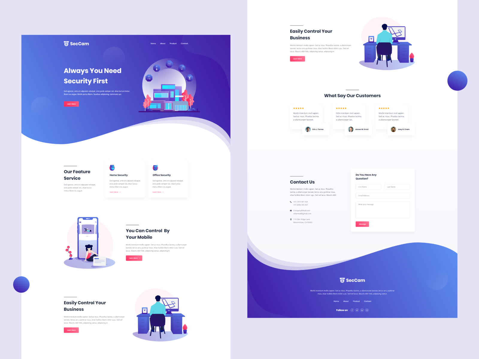 Security Landing Page by Mehedi Hasan 🏀 on Dribbble