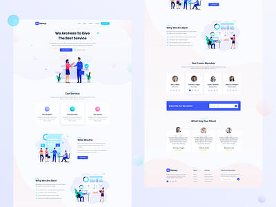 Digital Agency Landing page adobe xd digital agency homepage illustration interface landing page landing page design ui user interface ux website