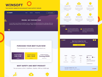 WINSOFT Pricing Page design landing page landing page design landing page ui page pricing page design ui ux website website design